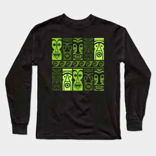 Palm Green Tikis! Long Sleeve T-Shirt